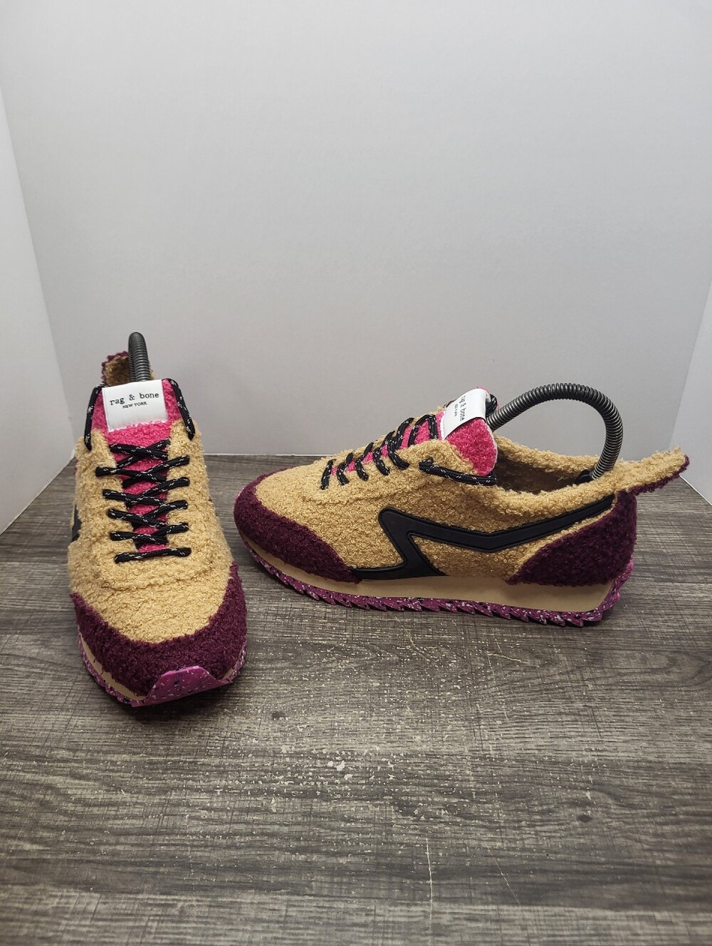 Rag & Bone Retro Runner Sherpa Sneakers Shoes Size 37.5 EU 6.5 US